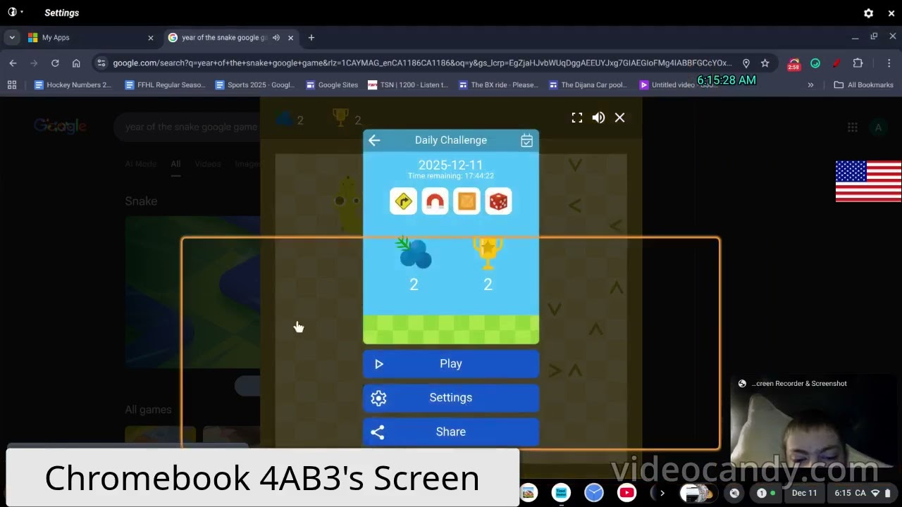 Snake Daily Challenge - Thursday, December 11th, 2025
