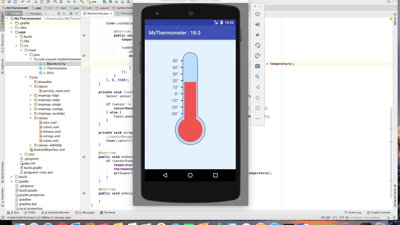 Create A Thermometer Application On Android Part 3 Youtube