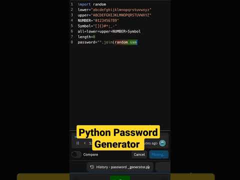 Python Password Generator Get unhackable passwords using python #shorts ...