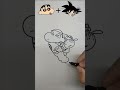 【TikTok】クレヨンしんちゃん + ドラゴンボール 悟空 = ??? | お絵描きチャレンジ #Shorts