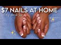 HOW I MAKE $7 PRESS ON NAILS LAST 3 WEEKS!! | FRENCH TIPS AT HOME! | jazminekiah