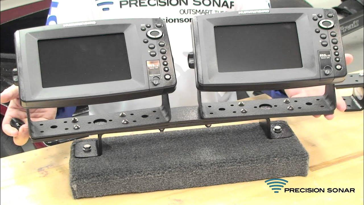 Precision Sonar Bow Mount Sonar Bracket & Side By Side Mounting System 