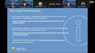 SB 1221 Neighborhood Decarbonization Pilots Program Overview, Gas Rulemaking Coordination, and Local
