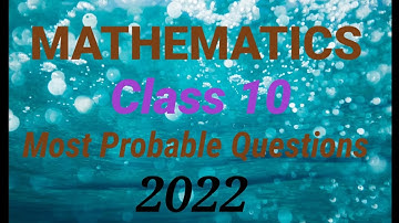 Class 10 Mbose SSLC Maths Important Questions 2022
