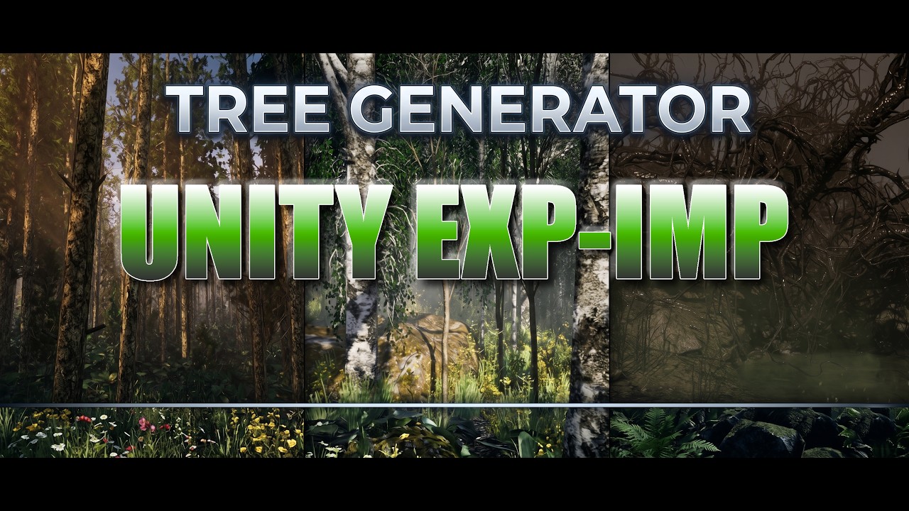 Exporting and importing Tree Generator to Unity - YouTube