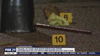 Teen shot, killed in front of twin sister as he stepped out of Lyft in Philadelphia