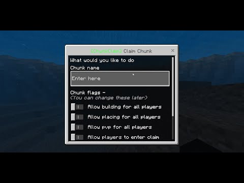 Pocketmine ChunkClaim Plugin!