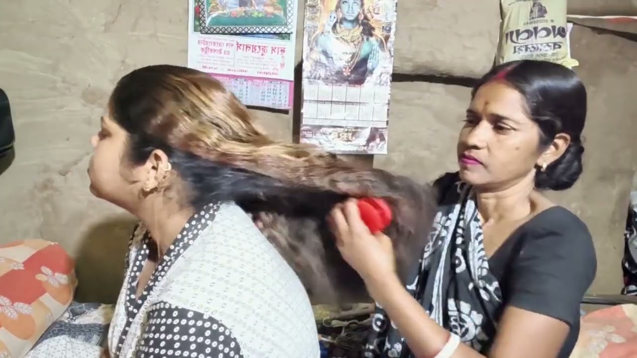 ASMR|| Hair Brushing, Hair Cracking & Hair Massage Doing My sweet Moom 🫶