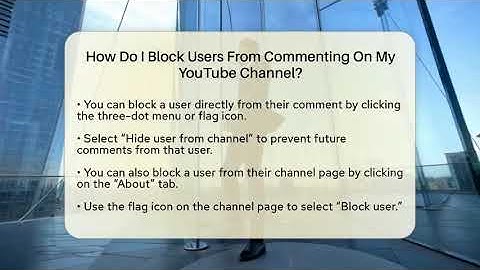How Do I Block Users From Commenting On My YouTube Channel? - Everyday-Networking