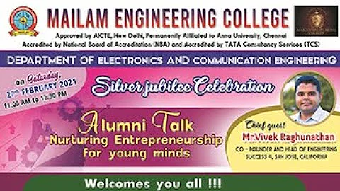 Alumni Talk on "Nurturing Entrepreneurship for you...