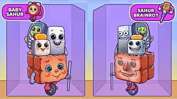 Merge Fellas Baby Sahur Brainrot VS Sahur Brainrot  Gameplay Reaching Max Level | New Mode