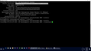 How to set hostname in Red Hat Enterprise Linux 7