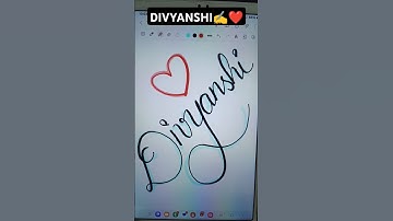 DIVYANSHI ✍️❤️ COMMENT YOUR NAME #writeyourname #calligraphy #art #surbhimanro #shorts#divyanshi