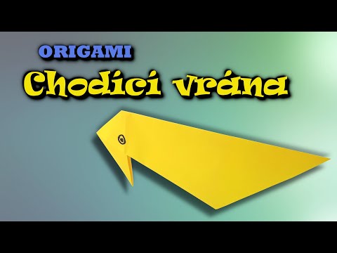 Origami chodící vrána – jak složit vránu z papíru