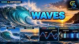 Waves | Crest, Trough, Wavelength, Compression, Rarefaction | Physics Basics | General Science