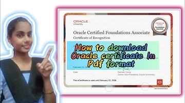 Oracle certificate download in pdf format ll oracle cloud infrastructure foundation naan mudhalvan