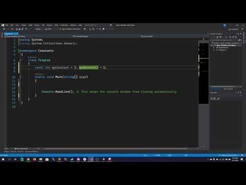 Learning C# - Constants