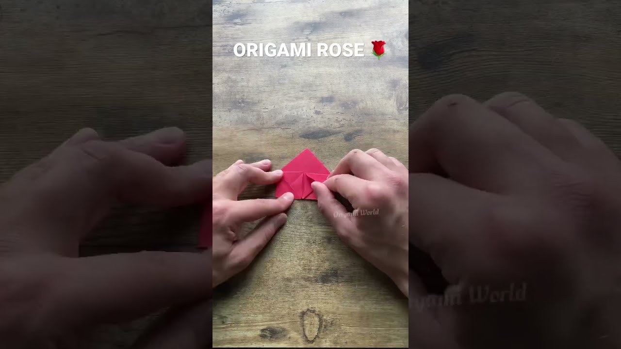 PAPER FLOWER ROSE ORIGAMI TUTORIAL HOW TO MAKE DIY