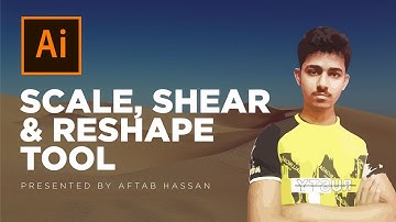 Scale, Shear, Reshape Tool | Adobe Illustrator Training | Class 12 Urdu / Hindi