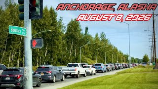 (08-08-26) Anchorage, Alaska. Heavy Traffic Drive to the Airshow @Joint Base Elmendorf-Richardson 