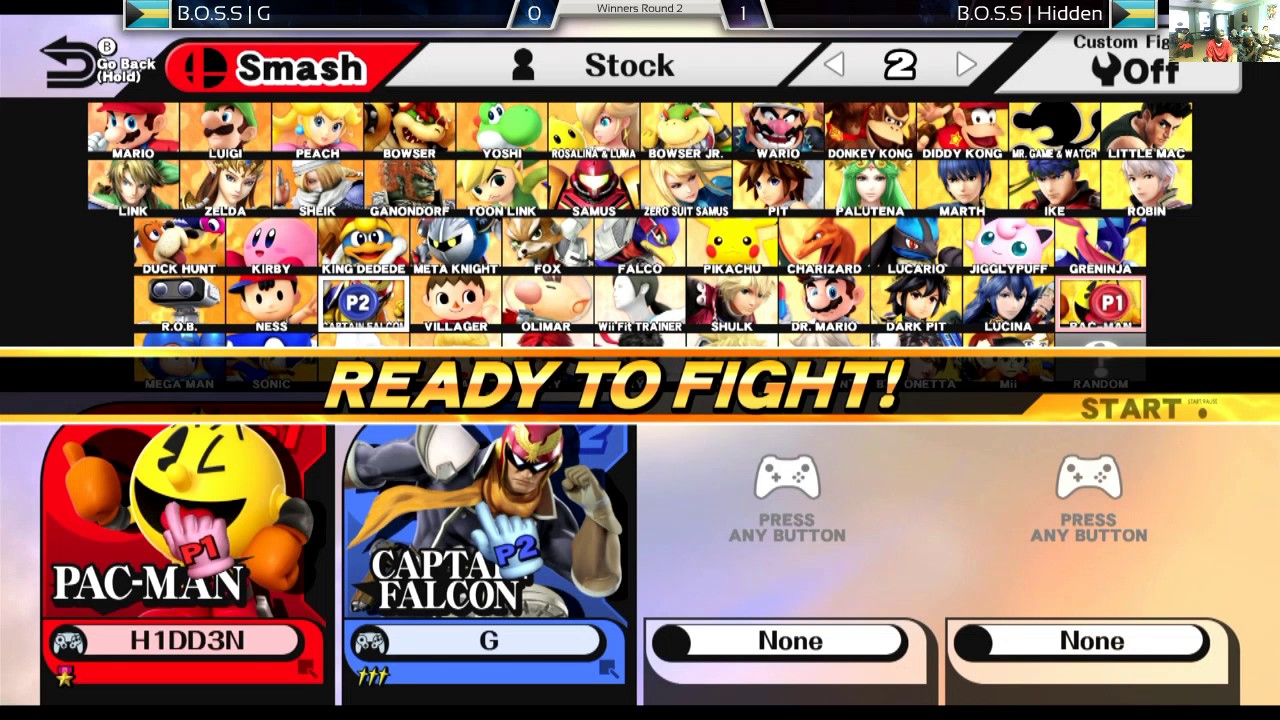 Hidden Pac JSB11 - Sm4sh Singles: B.O.S.S | G (C.Falcon) vs B.O.S.S | Hidden(Pac ...