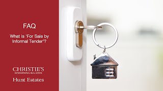 What does For Sale by Informal Tender mean?