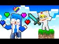 Huy noob 1 block speedrun tri tim trong minecraft 