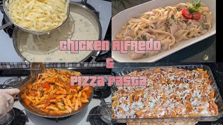 Chicken Alfredo & Pizza Pasta احلى نوعين مكرونة ( ألفريدو - مكرونة بيتزا)???  طعمهم حكاية