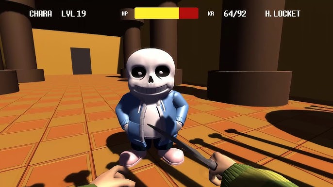 3d sans fight no hit (and gaster) (Undertale fan game) better quality 