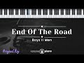 End of the road  boyz ii men karaoke piano  original key
