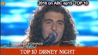 Video thumbnail of "Cade Foehner sings “Kiss the Girl” Katy is JEALOUS   Disney Night  American Idol 2018 Top 10"
