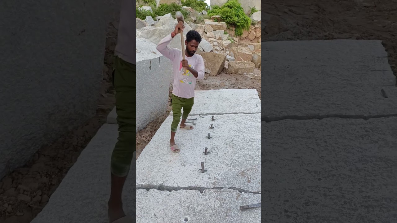 granite and marble cutting video 