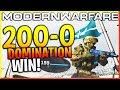 MODERN WARFARE - "200-0 FLAWLESS DOMINATION WIN!" - Team Challenge #7 (COD MW 200-0 Domination Win)