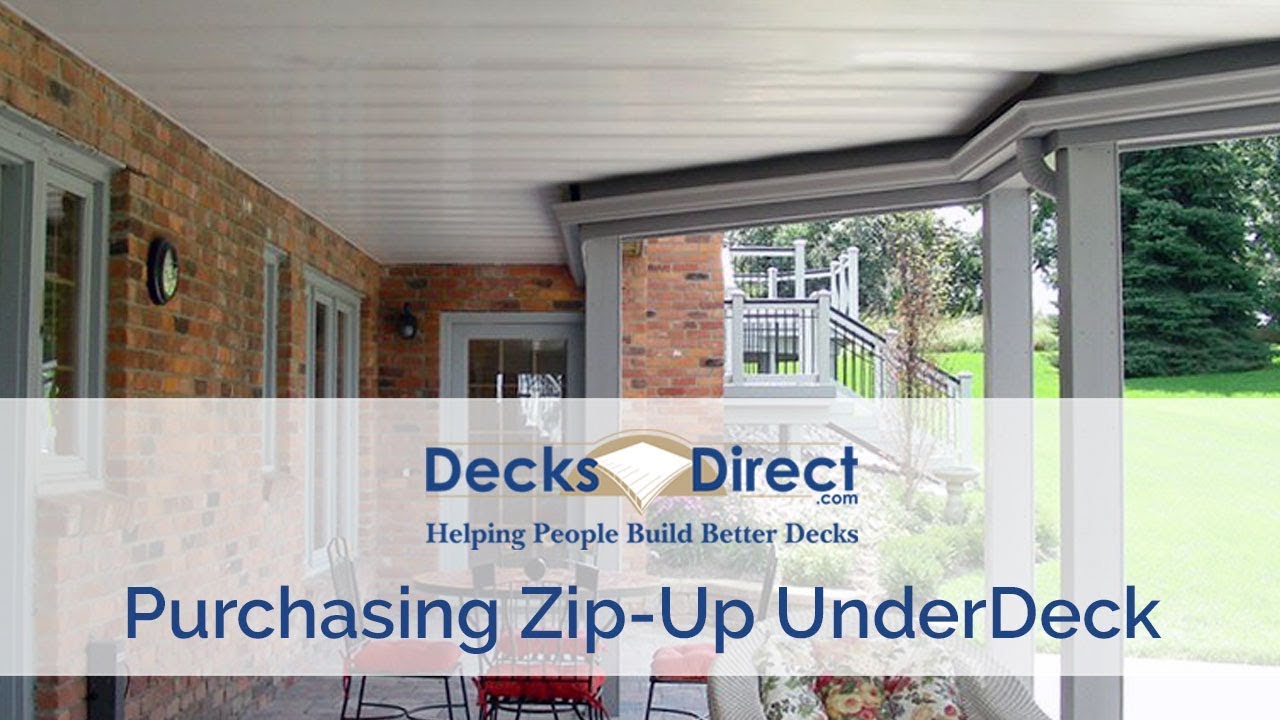Purchasing ZipUp UnderDeck From DecksDirect YouTube