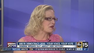 Kyrsten Sinema talks with ABC15 about win