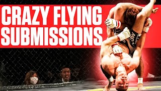 Top 10 crazy flying submissions in MMA