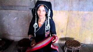 Akha Woman In Laos Working On Handicrafts