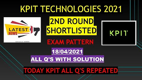 KPIT 2nd Round All Q