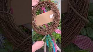 How to Clean the BACK of Wreaths for Wreath Sellers #silkflowers #wreaths