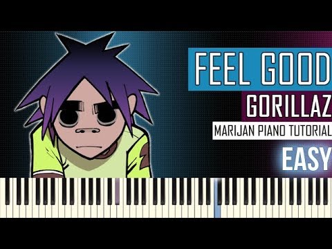 How To Play Gorillaz Feel Good Inc Piano Tutorial Easy Sheets Youtube - roblox music video gorrilaz feel good inc youtube