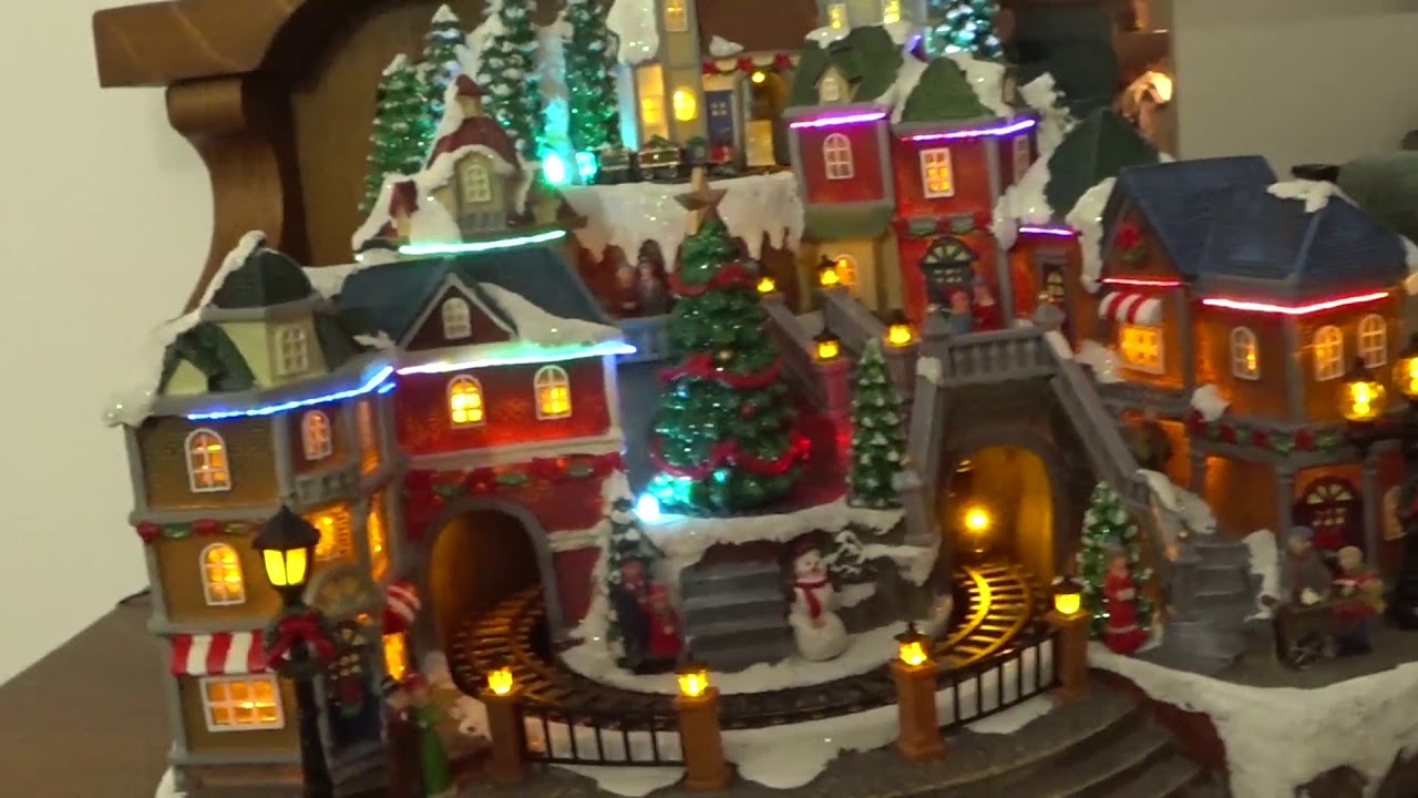 Unboxing and Review of Animated Village with Music/ Getting ready for  Christmas - YouTube