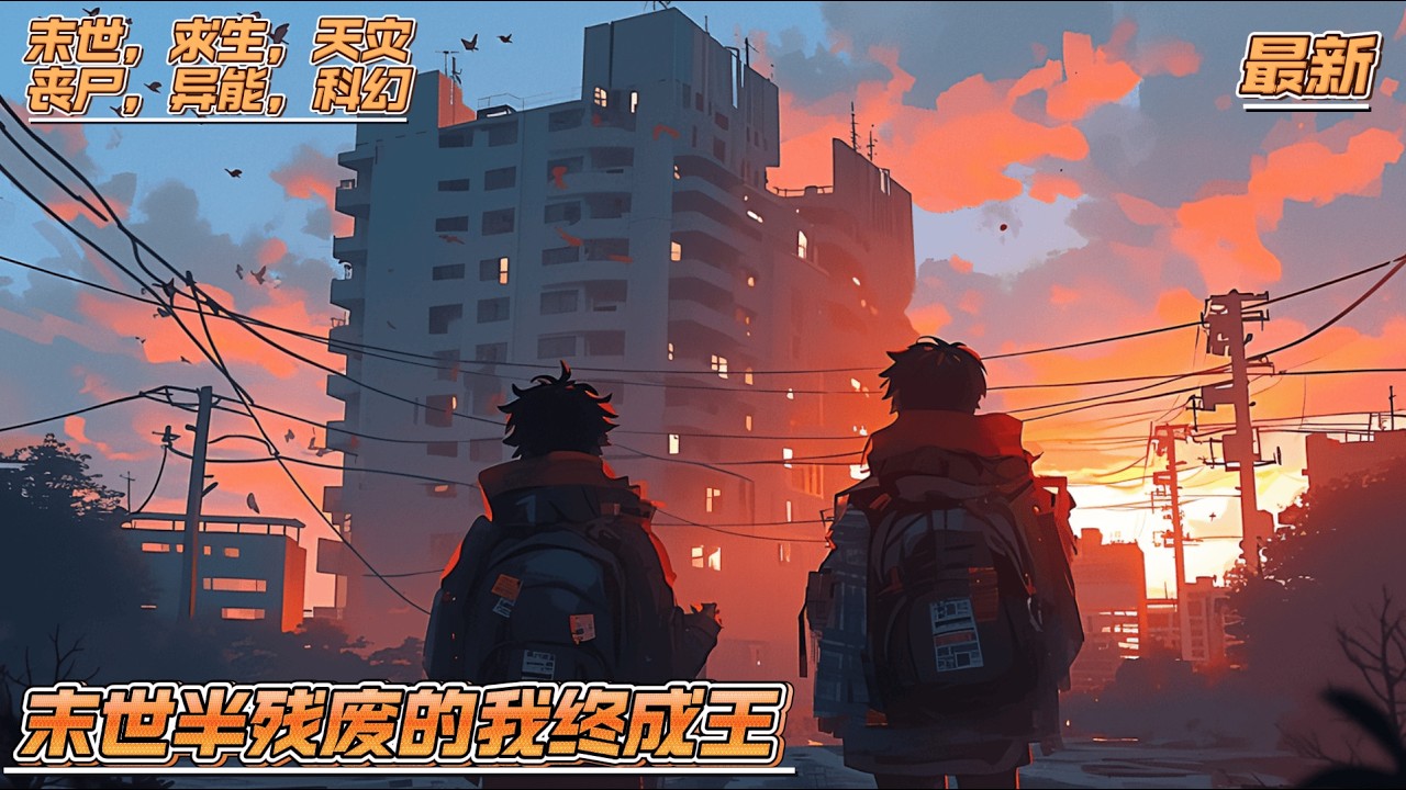 《末世半残废的我终成王》苏羽曾经是个特情人员，也一名老千。在国外受伤后回到国内，不到两年，末世突然降临，丧尸横行，有些腹黑的他掌握一副神奇的扑克异能。