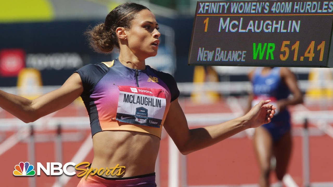 Sydney McLaughlin breaks own 400m hurdles world record at US ...