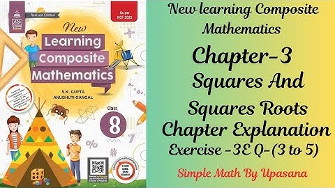 New Learning Composite Mathematics || Class-8 || Chapter - 3 || Self Practice 3 E || Ques-(1 to 2)