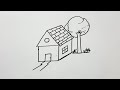 House easy whiteboard drawing step by step scene how to draw a simple house on a whiteboard