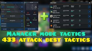 Manager mode ! Best Tactics ! Fifa Mobile ! 4-3-3 Attack #fifamobile