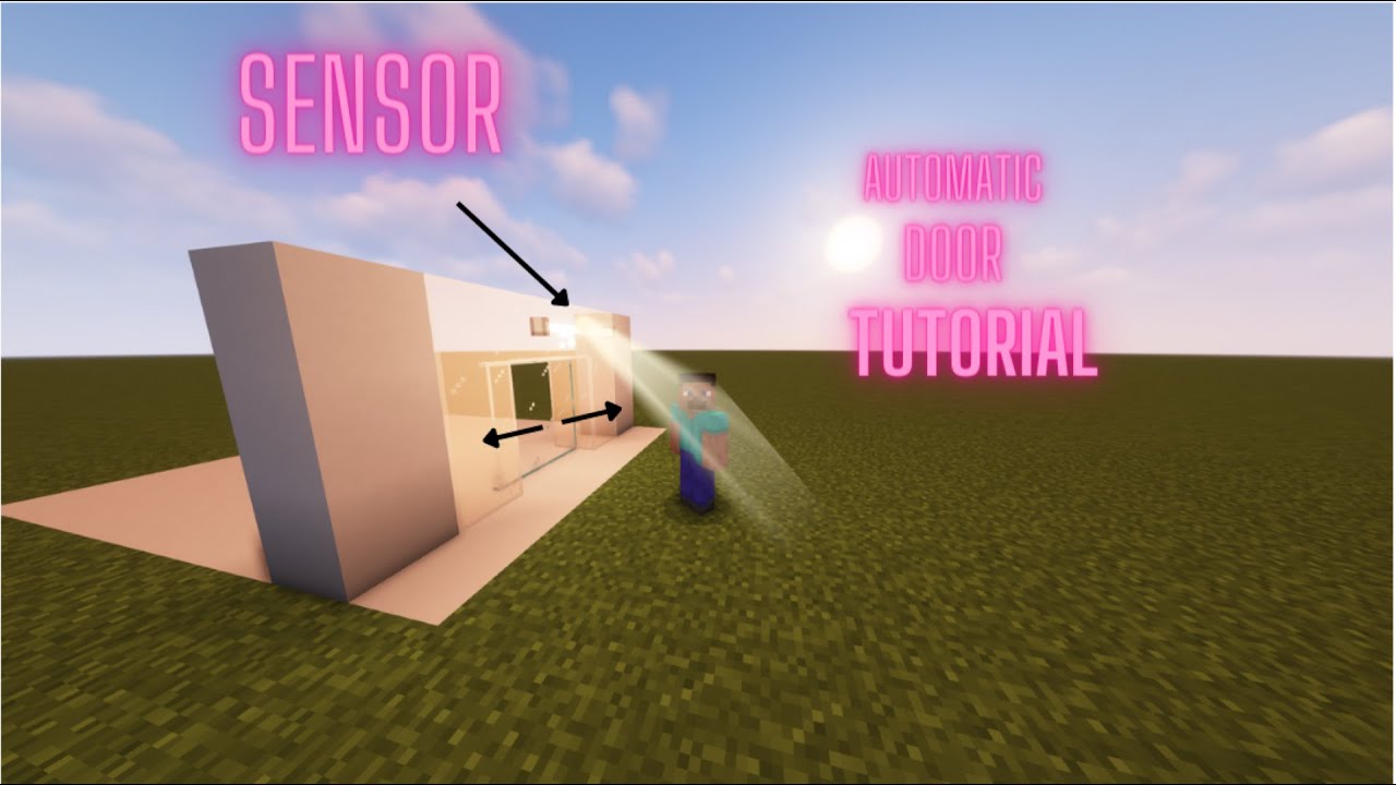 How to make automatic door in minecraft | tutorial - YouTube
