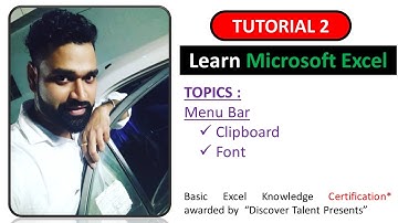 Discover Talent Presents | Ms excel - Clip board and Font in Ribbon Home Tab - Tutorial 2