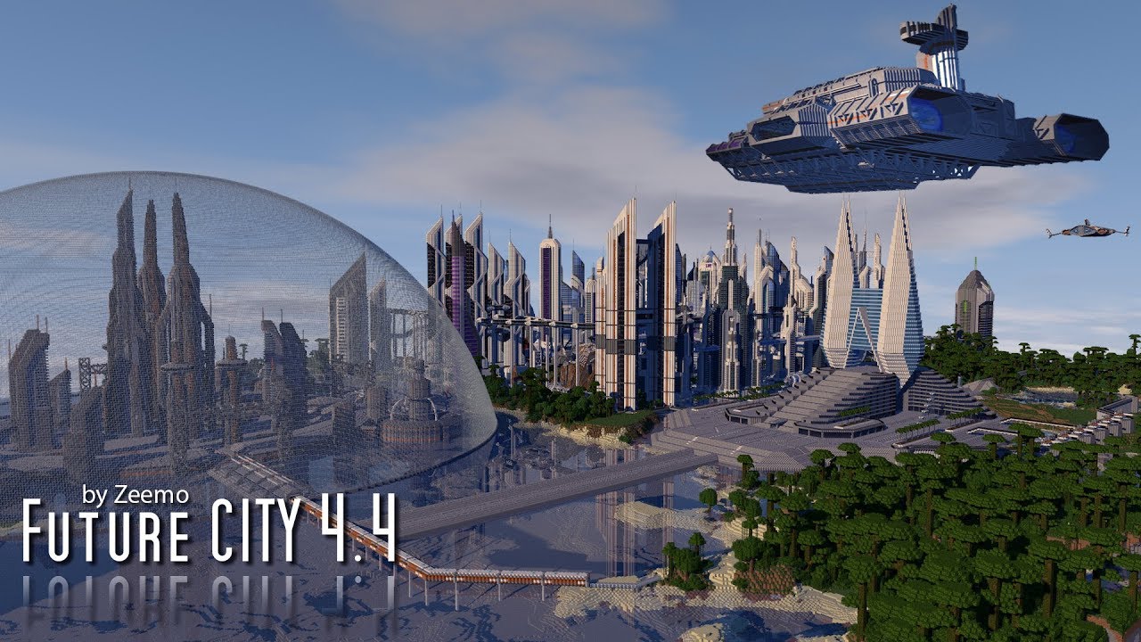 minecraft futuristic city map 1.7.10