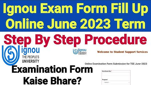 Ignou Exam Form Fill Up Online For June 2023 Term End Exam || Step By Step Procedure